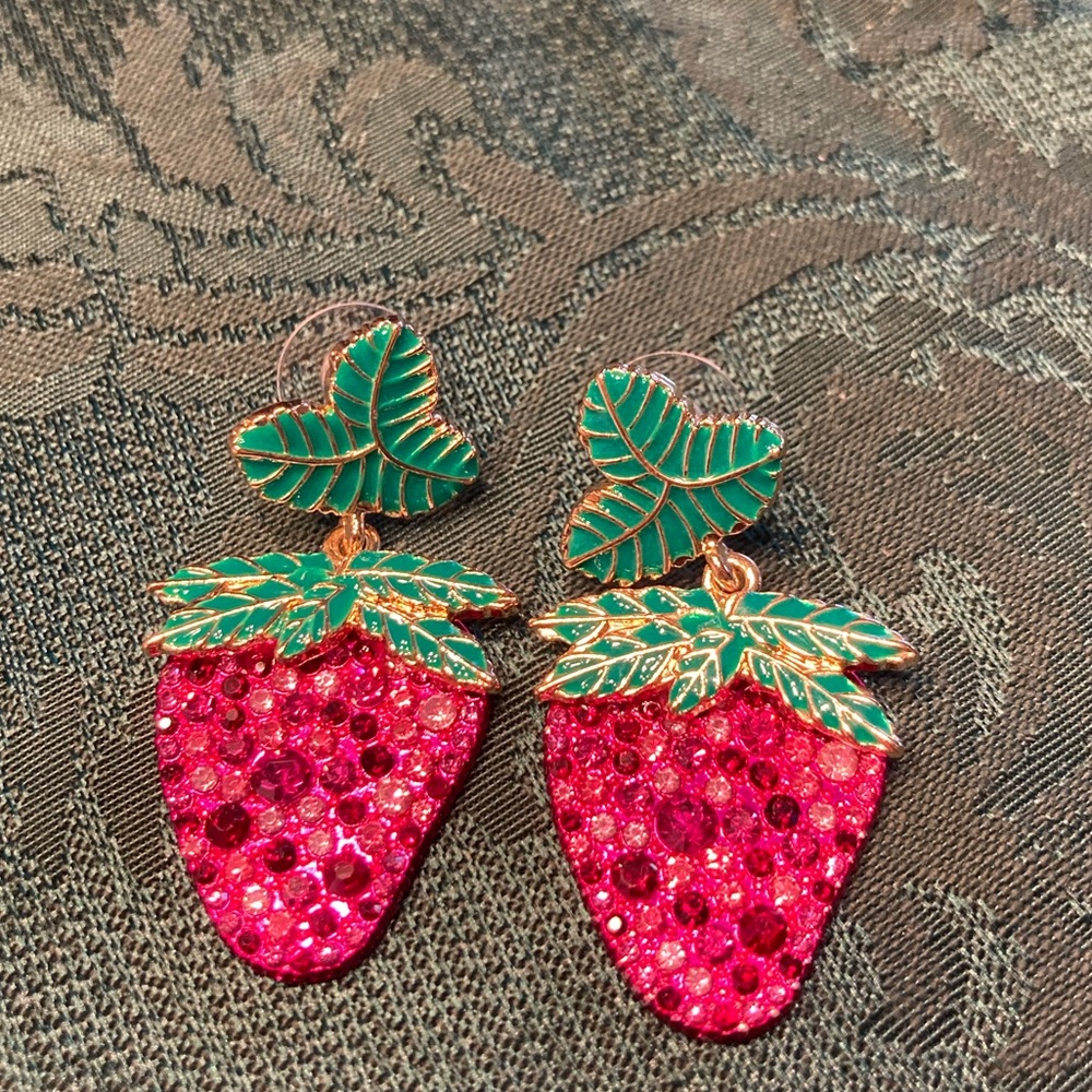 Strawberry Statement Earrings - image 1